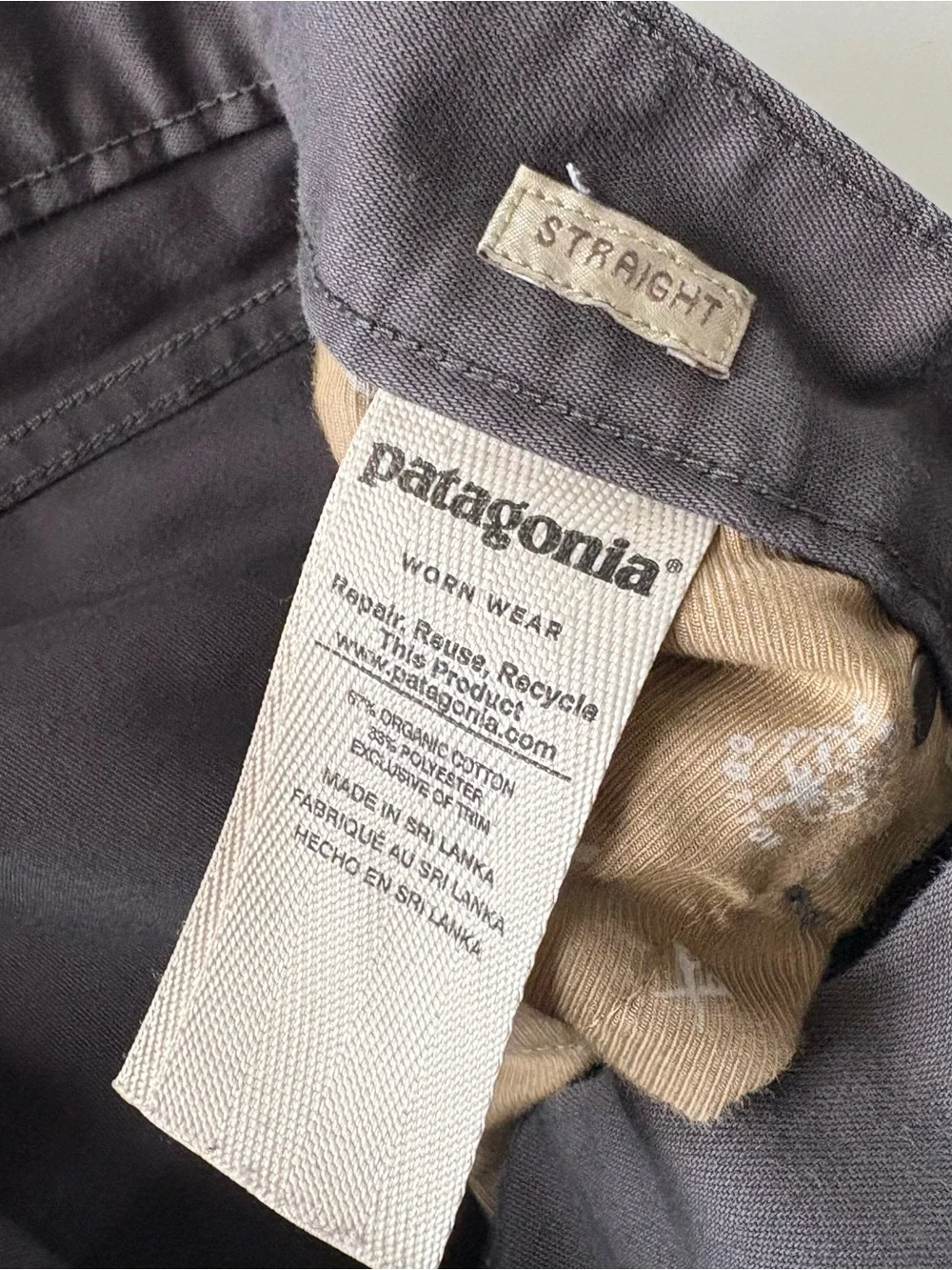 Patagonia Men's Dark Gray Straight-Fit Pants Size 30x30